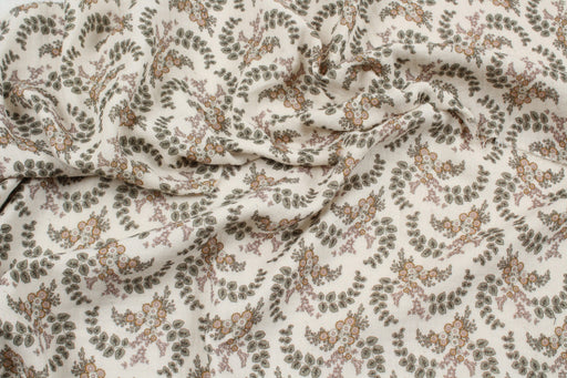 Cotton Double Gauze - Botanical Paisley Print-Fabric-FabricSight