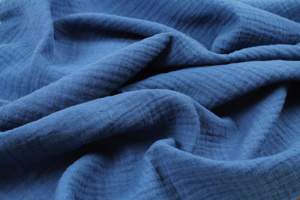 Cotton Double Muslin - 18 colors available - Mint-Fabric-FabricSight
