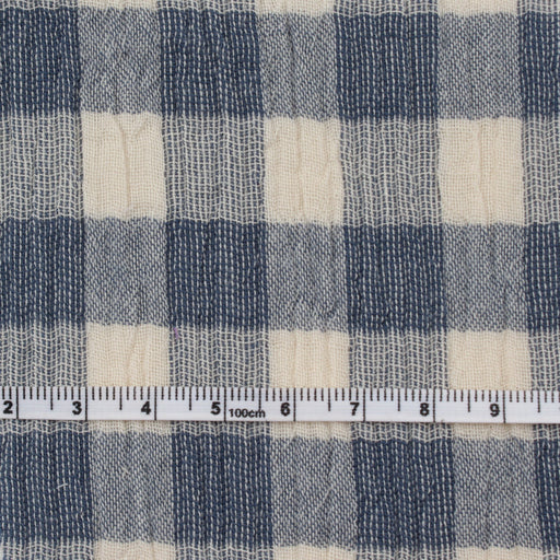 Cotton Double Muslin - Fancy Checks and Stripes Prints - 4 Variants-Fabric-FabricSight