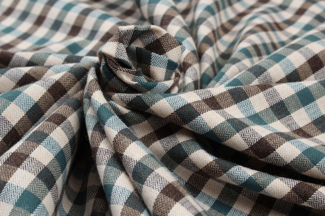 Cotton Flannel Shirting - Three Colors Checks-Fabric-FabricSight