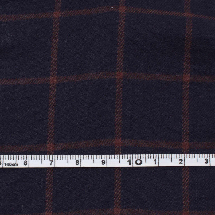 Cotton Flannel Windowpane - Grey-Fabric-FabricSight