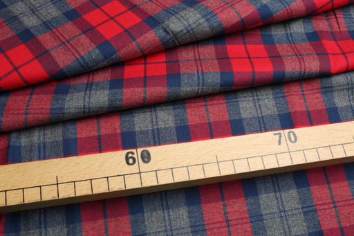 Cotton Flannel for Shirts - Tartan - Remnant-Remnant-FabricSight