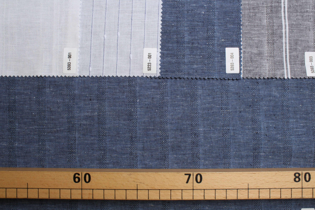 swatch-Cotton Linen Barré Dobby Stripe – European Flax – Yarn Dyed-Fabric-FabricSight