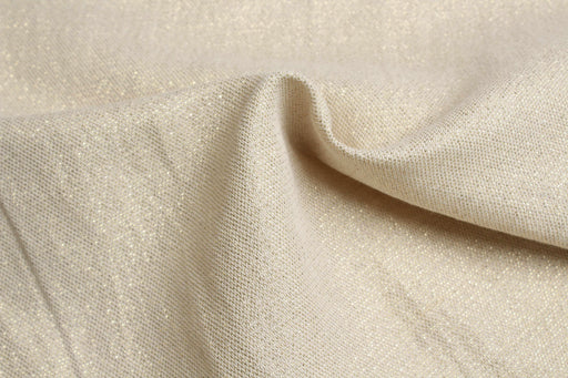 Cotton Linen Canvas with Golden Lurex-Fabric-FabricSight