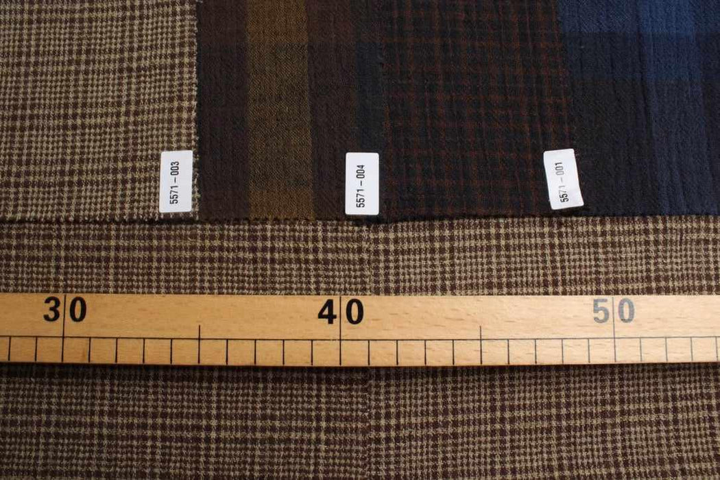 Cotton Linen Double Gauze – Soft Checked Fabric – Seasonal Collection-Fabric-FabricSight