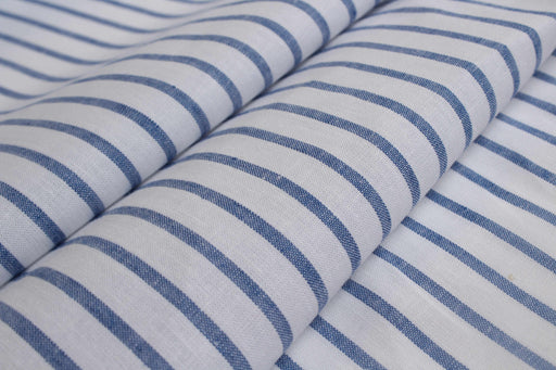 Cotton Linen Fabric for Summer - Stripes - (Remnant)-Remnant-FabricSight