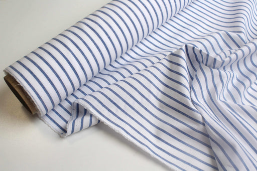 Cotton Linen Fabric for Summer - Stripes - (Remnant)-Remnant-FabricSight