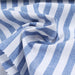 Cotton Linen Fabric for Summer - Vichy Checks and Stripes (Blue)-Fabric-FabricSight