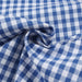 Cotton Linen Fabric for Summer - Vichy Checks and Stripes (Blue)-Fabric-FabricSight