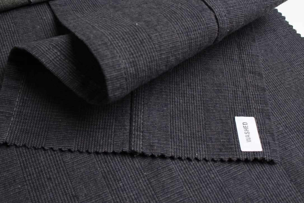 Cotton Linen Structured Prince of Wales Fabric – European Flax® – 5 Colors-Fabric-FabricSight