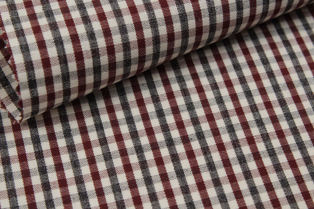 Cotton Micro Vichy Poplin for Shirts-Fabric-FabricSight