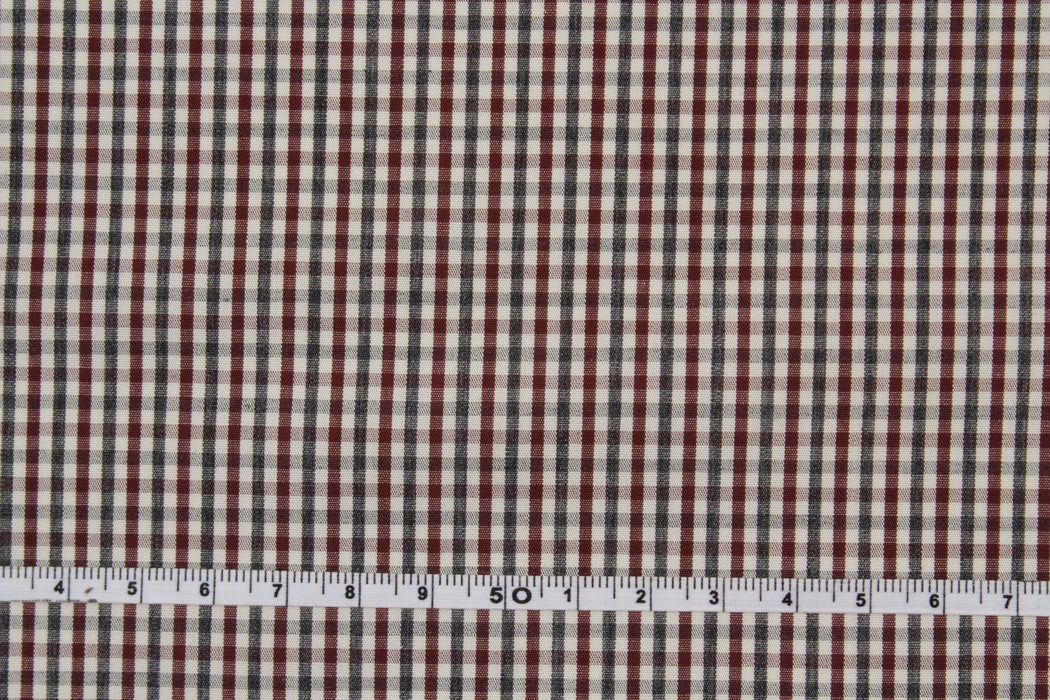 Cotton Micro Vichy Poplin for Shirts-Fabric-FabricSight