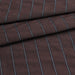Cotton Seersucker – Wide Pinstripe for Trousers - Brown Remnant-Remnant-FabricSight
