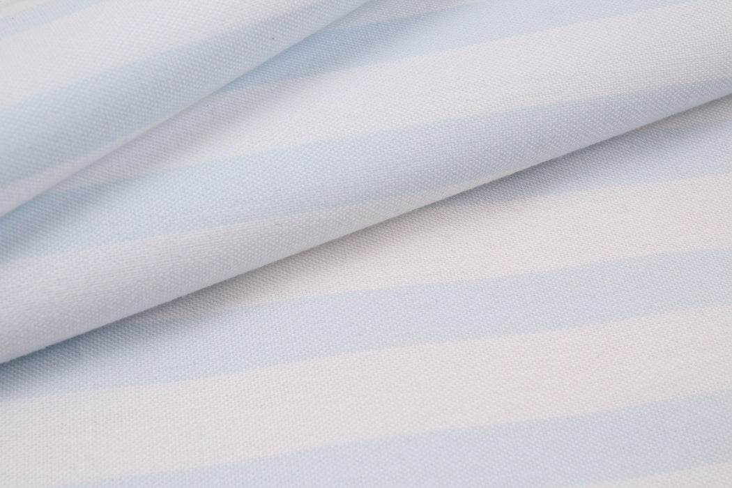 Cotton Shirting - Blue Stripes-Fabric-FabricSight