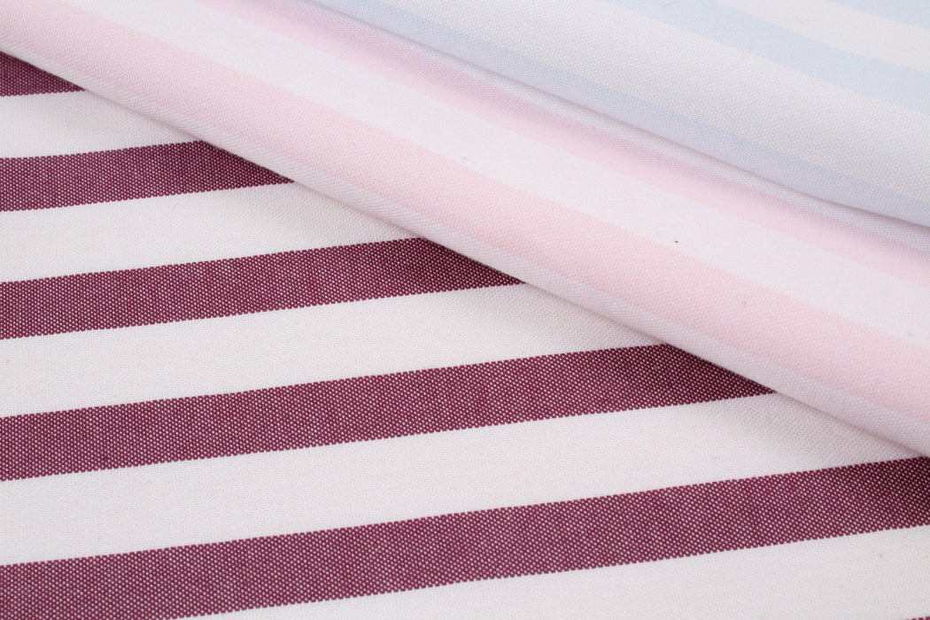 Cotton Shirting - Plum Stripes-Fabric-FabricSight