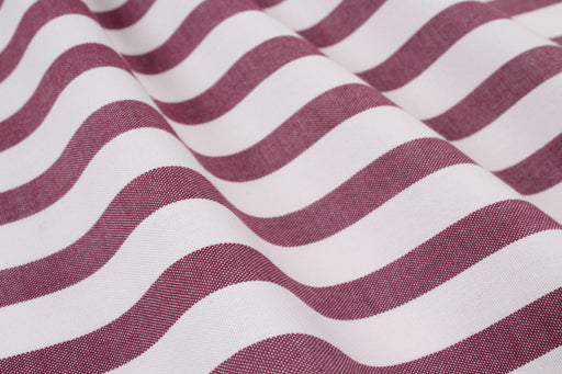 Cotton Shirting - Plum Stripes-Fabric-FabricSight