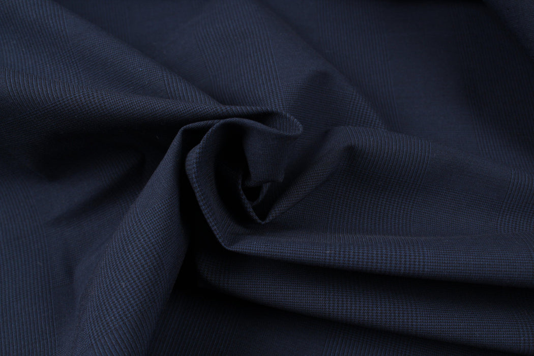 Cotton Stretch Prince of Wales for Trousers-Fabric-FabricSight