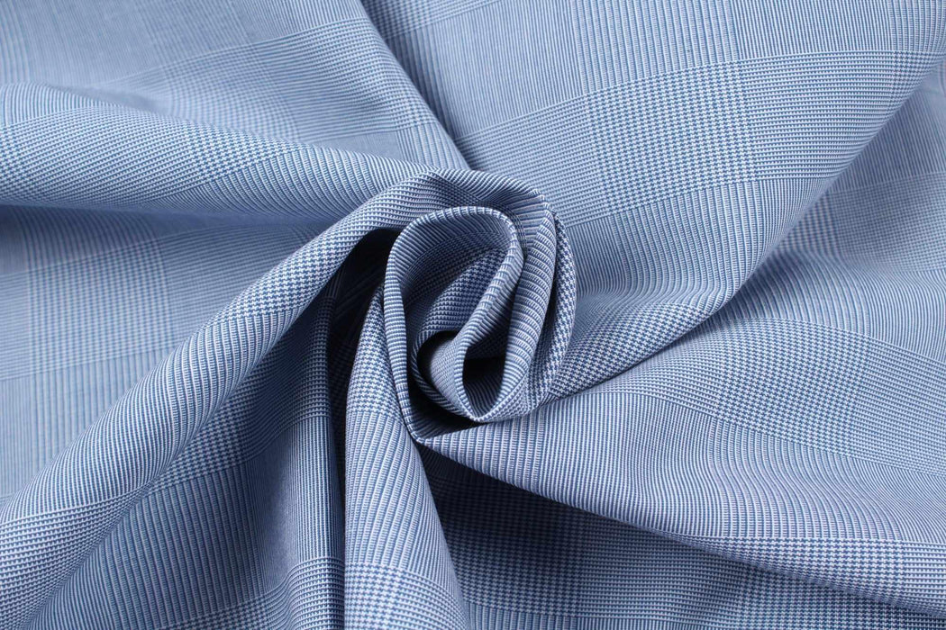 Cotton Stretch Prince of Wales for Trousers-Fabric-FabricSight