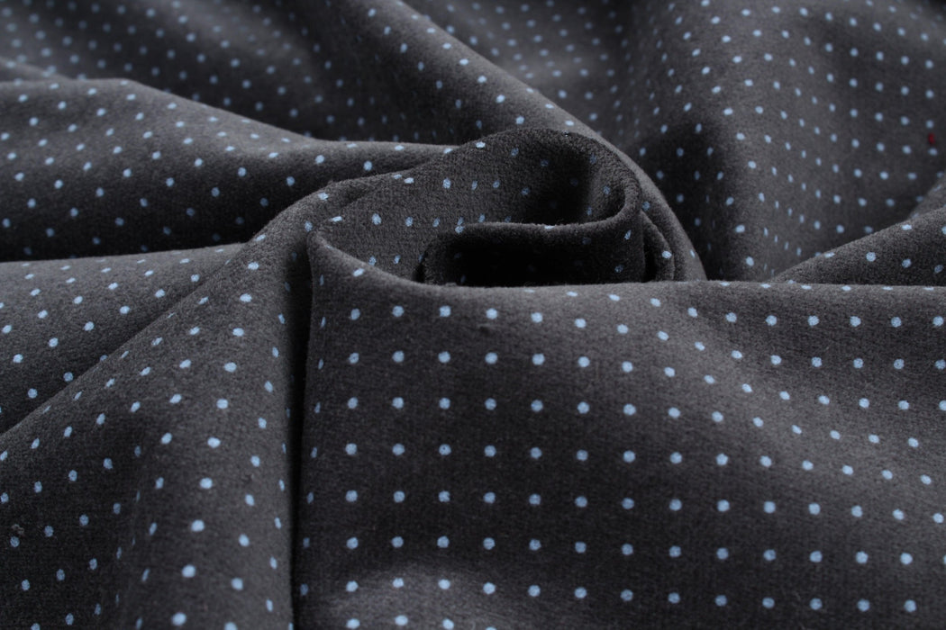 Cotton Stretch Woven Velvet - Dots Print-Fabric-FabricSight