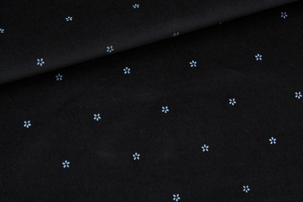 Cotton Stretch Woven Velvet - Floral Print-Fabric-FabricSight