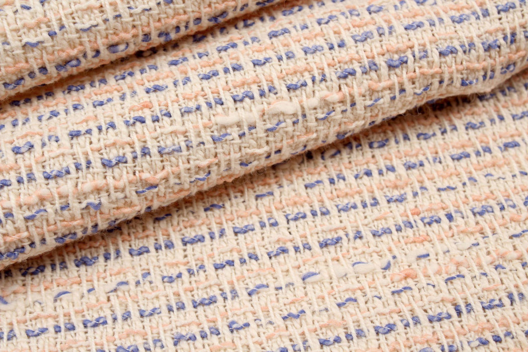 Cotton Summer Tweed - Thin stripes-Fabric-FabricSight