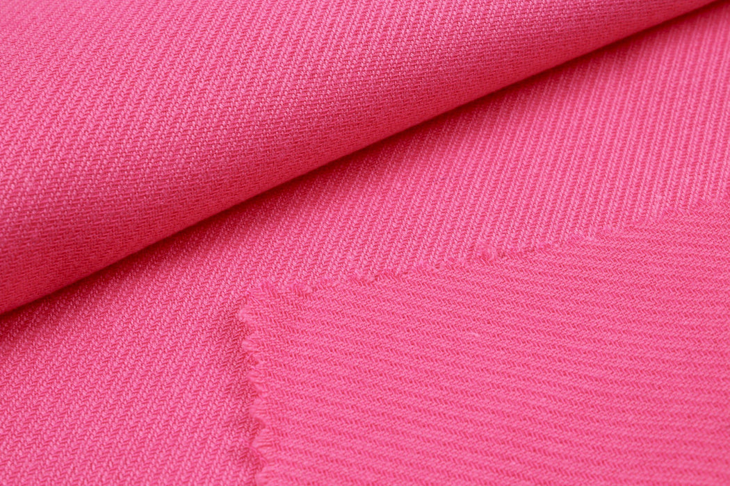 Cotton Viscose Double Twill - Fuchsia-Fabric-FabricSight