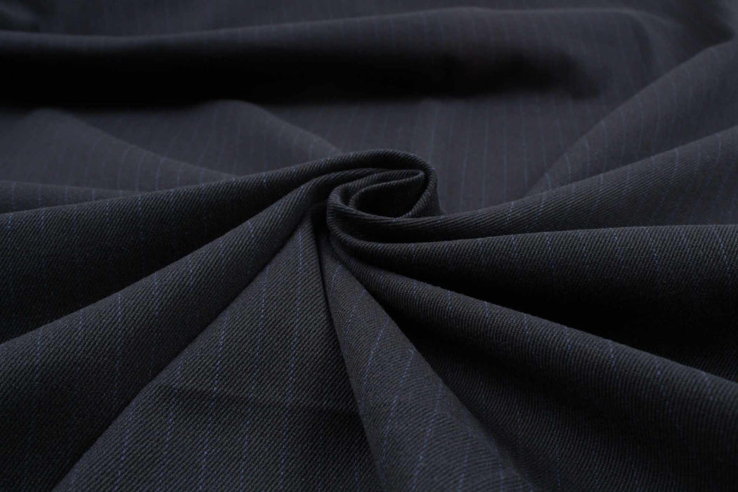 Cotton and Ecovero Viscose Twill for Bottoms and Jackets - Diplomatic Stripes-Fabric-FabricSight
