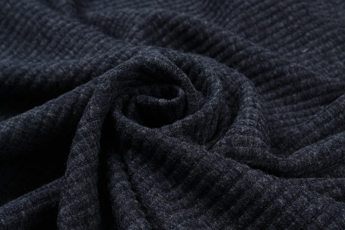 Cozy Ottoman Rib - Heavy Weight - Navy Melange | Buy Fabrics Online ...