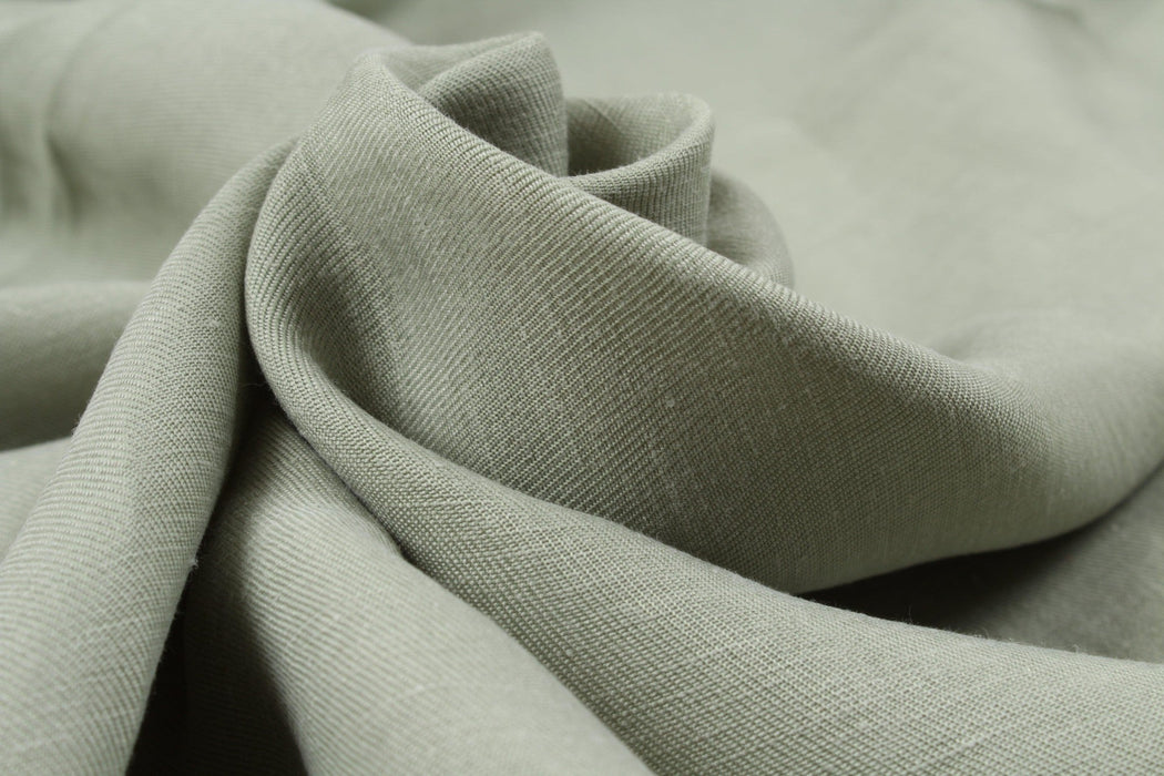 Cupro Linen Twill, Vegan Certified - STEFANY - Mint - Remnant-Remnant-FabricSight