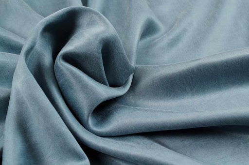 Cupro Viscose Blend Twill, Vegan Certified - AQUA (+40 Colors)-Fabric-FabricSight