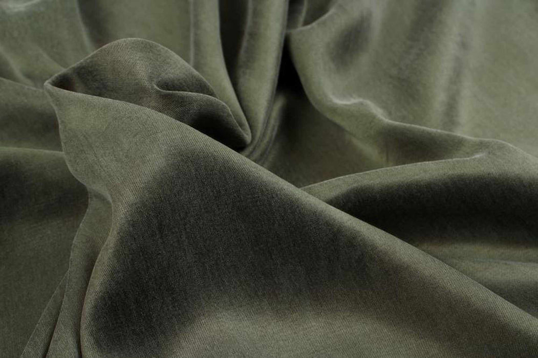Cupro Viscose Blend Twill, Vegan Certified - AQUA (+40 Colors)-Fabric-FabricSight