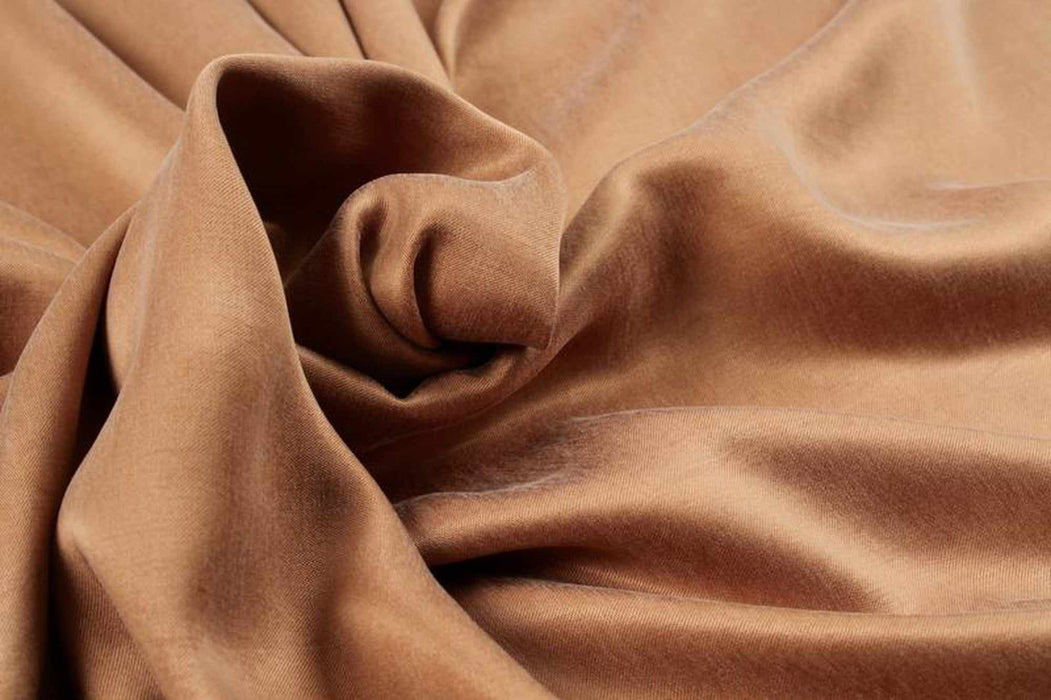 Cupro Viscose Blend Twill, Vegan Certified - AQUA (+40 Colors)-Fabric-FabricSight