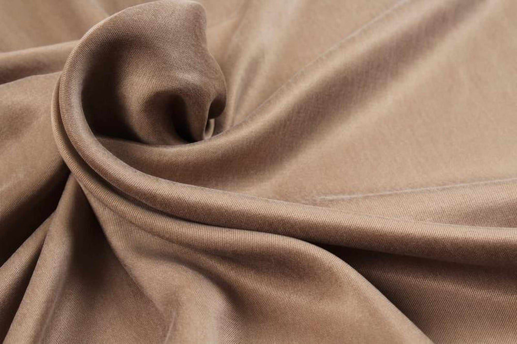 Cupro Viscose Blend Twill, Vegan Certified - AQUA (+40 Colors)-Fabric-FabricSight