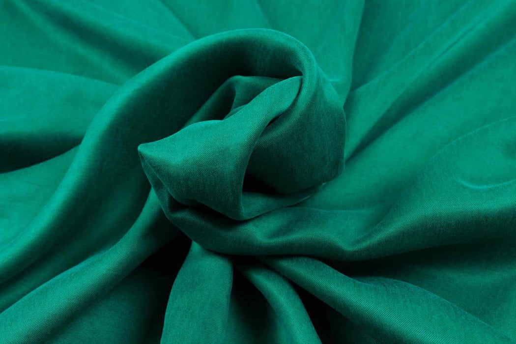 Cupro Viscose Blend Twill, Vegan Certified - Aqua (Limited Edition Colors)-Fabric-FabricSight