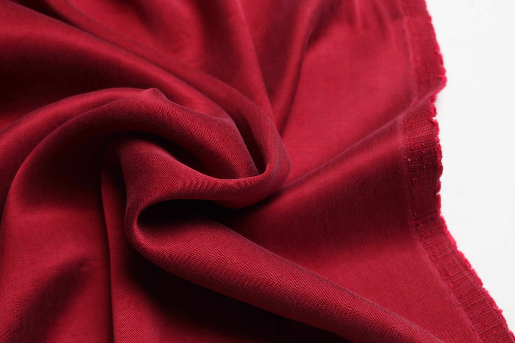 Cupro Viscose Blend Twill, Vegan Certified - Aqua (Limited Edition Colors)-Fabric-FabricSight