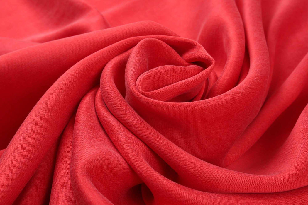 Cupro Viscose Blend Twill, Vegan Certified - Aqua (Limited Edition Colors)-Fabric-FabricSight