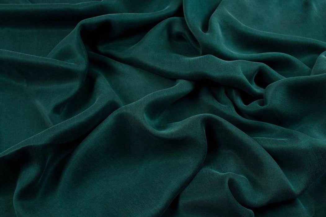 Cupro Viscose Blend Twill, Vegan Certified - Aqua (Limited Edition Colors)-Fabric-FabricSight