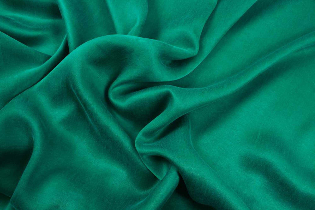 Cupro Viscose Blend Twill, Vegan Certified - Aqua (Limited Edition Colors)-Fabric-FabricSight