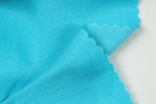 Cupro Viscose Satin Twill, Vegan Certified - Light-weight AQUA-Fabric-FabricSight