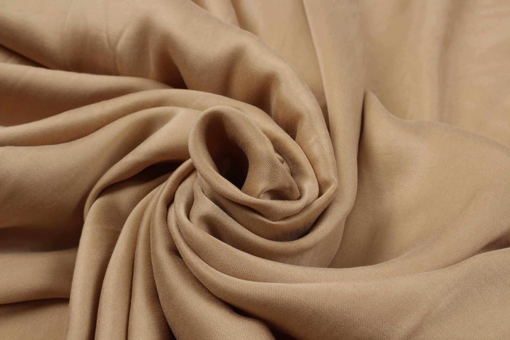 Cupro Viscose Satin Twill, Vegan Certified - Light-weight AQUA-Fabric-FabricSight