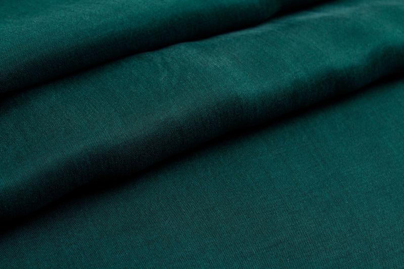 Cupro Viscose Twill, Vegan Certified - Rain Forest Green-Fabric-FabricSight