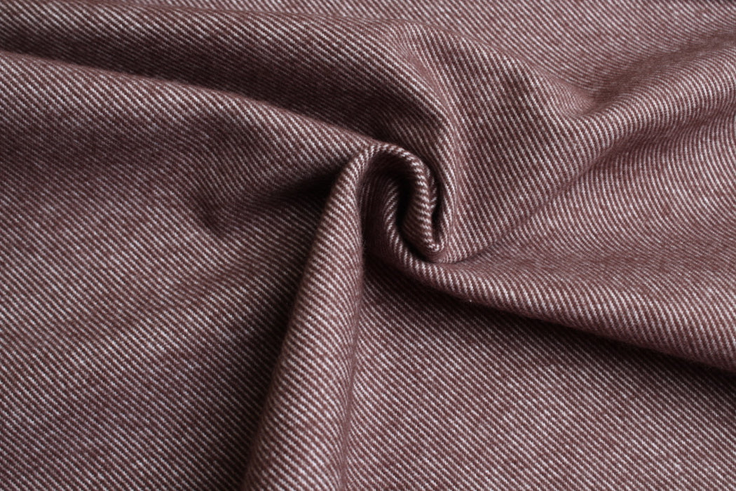 Heavy Brushed Melange Flannel Twill – Recycled Cotton Blend – 5 Autumn Colors