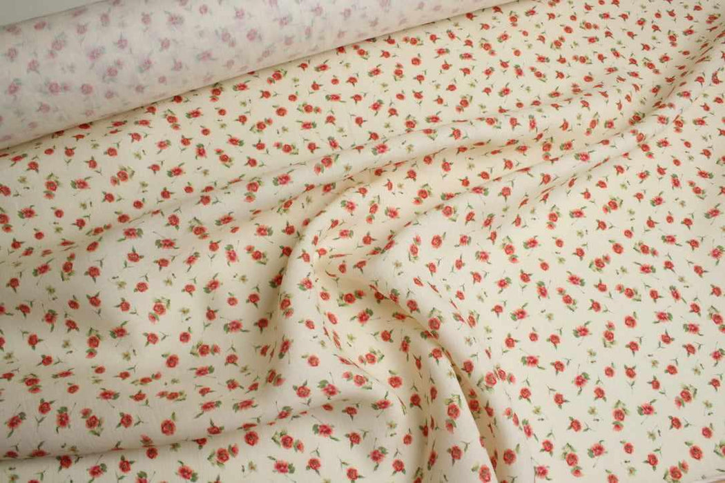 Printed Mid-Weight Washed Linen - Floral