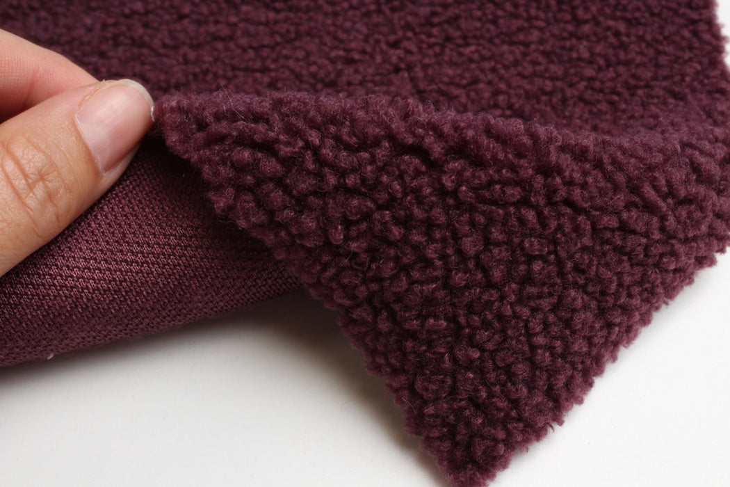 Soft Knitted Teddy Bouclé Fabric – 100% Polyester – 14 Colors