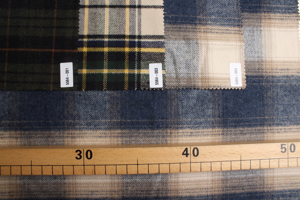 Heavy Brushed Overshirt Flannel – Recycled Cotton Blend – Heritage Checks