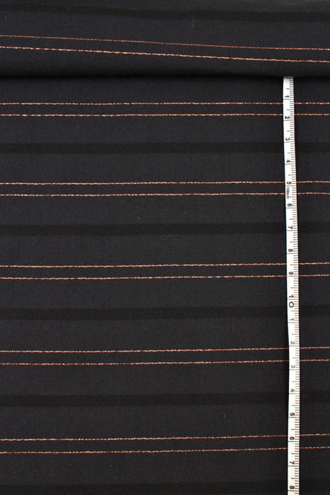 Dobby and Metallic Yarn Striped Fabric-Fabric-FabricSight