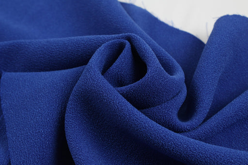Double Crepe of Polyester and Acetate - Medium-weight - Blue-Fabric-FabricSight