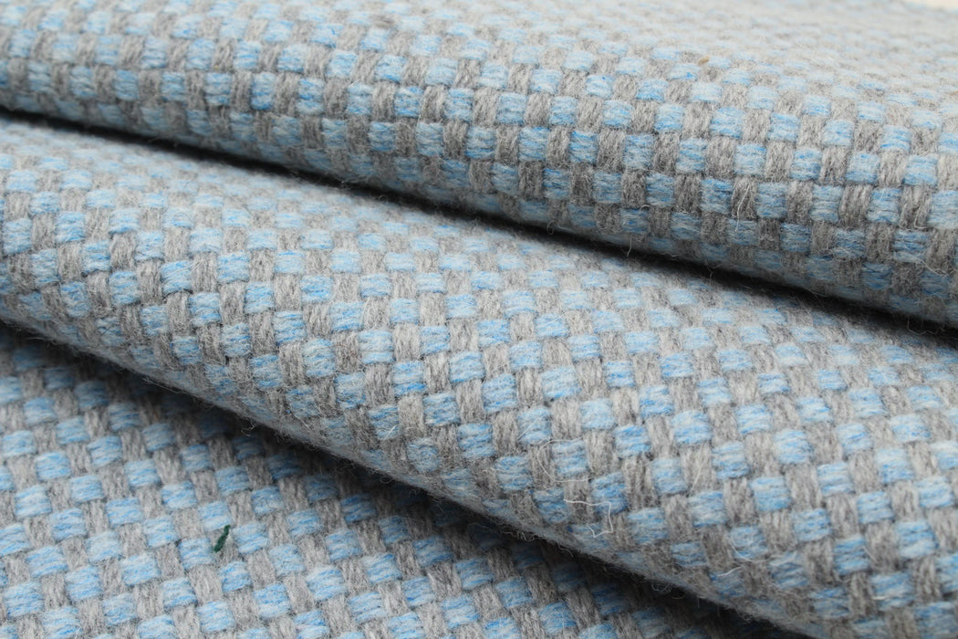 Double Face Recycled Wool - Chess Pattern-Fabric-FabricSight