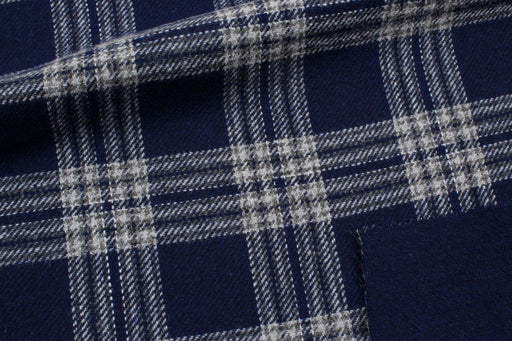 Double Face Recycled Wool for Outwear - Checks-Fabric-FabricSight