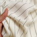 Ecru Viscose with Black Diplomatic Stripe – Italian Designer Deadstock-Fabric-FabricSight